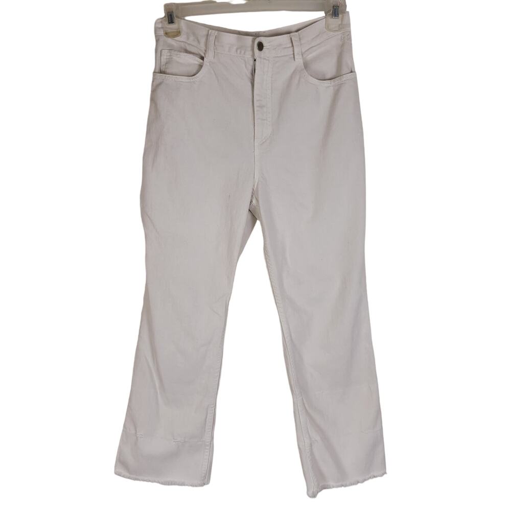 Rachel Comey Legion white baggy fit raw hem jeans Size 8 Coastal Minimal Y2K